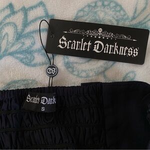 Scarlet Darkness Navy Skirt Small steampunk corset Victorian